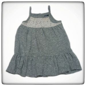 GAP Gray Dress with White Crochet Bodice/12-18M